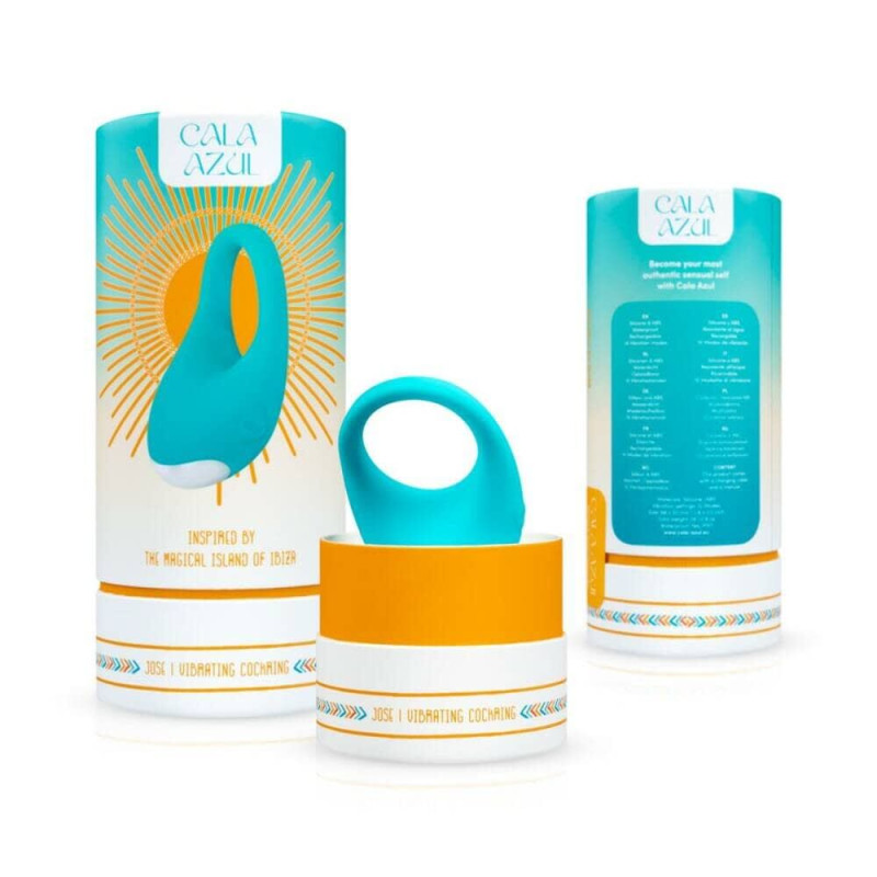 Эрекционное кольцо с вибрацией Cala Azul – Jose Vibrating Cockring, 10 режимов