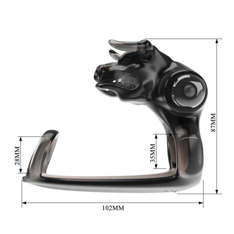 Ерекційне кільце Pretty Love Bull Warrior, 10 vibration functions