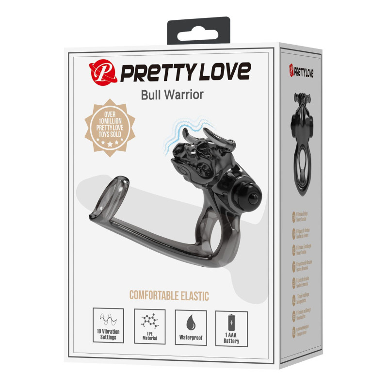 Ерекційне кільце Pretty Love Bull Warrior, 10 vibration functions