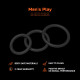 Ерекційні кільця Erospace Men’s Play Set Of 3 Cock Rings B7