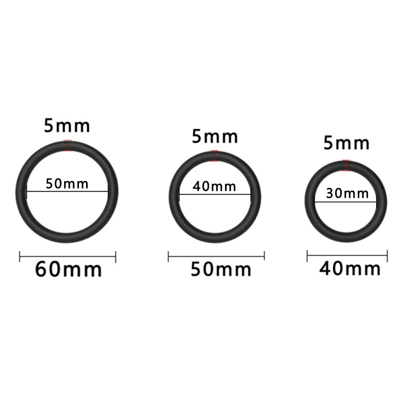 Ерекційні кільця Erospace Men’s Play Set Of 3 Cock Rings B7