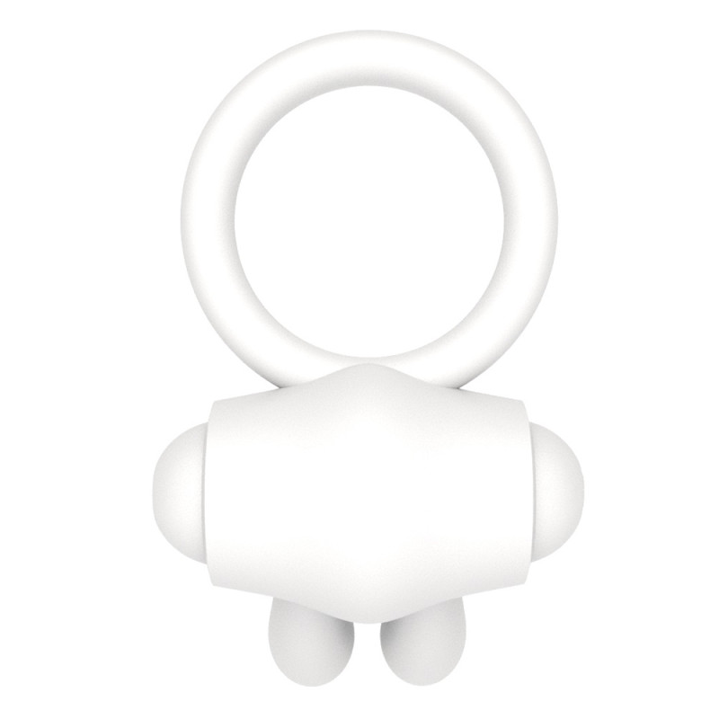 Эрекционное кольцо LoveToy Power Clit Cockring Белое