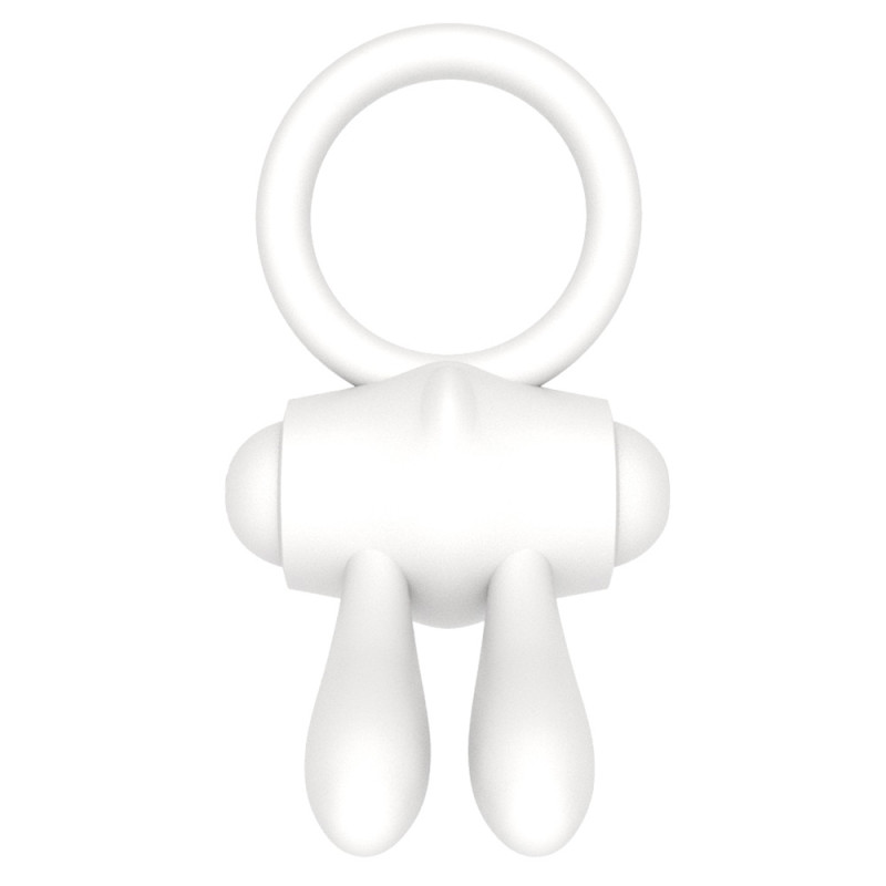 Эрекционное кольцо LoveToy Power Clit Cockring Белое