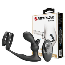 Ерекційне кільце з анальною пробкою Pretty Love Marshal Penis Sleeve
