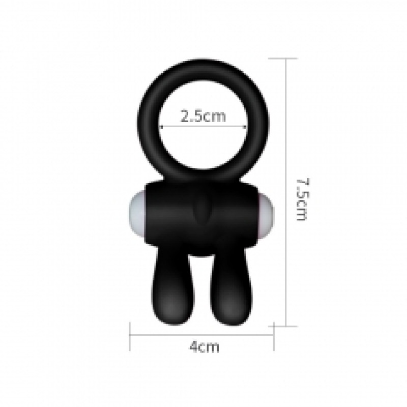 Эрекционное кольцо LoveToy Power Clit Cockring Черное