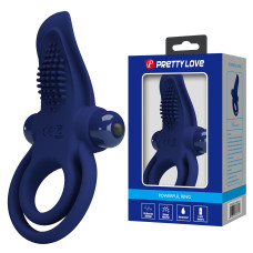 Ерекційне кільце Pretty Love Powerful Ring Vibro Stimulator Blue