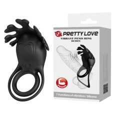 Эрекционное кольцо Pretty Love Vibrant Penis Ring Ruben Black