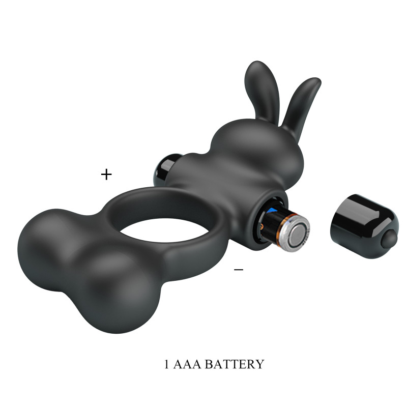 Эрекционное кольцо Pretty Love Vibrant Penis Ring Yusuf Black