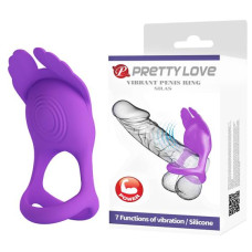 Ерекційне кільце Pretty Love Silas Vibrant Penis Ring Purple