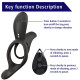 Вібраційне кільце Erospace Men’s Play Vibrating Cock Ring With Clitoral & Taint Stimulation B11