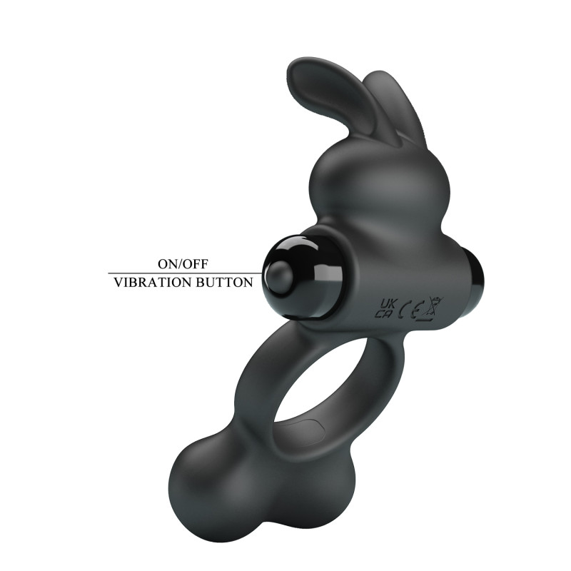 Эрекционное кольцо Pretty Love Vibrant Penis Ring Yusuf Black