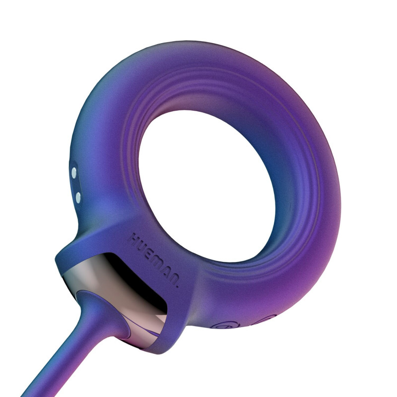 Эрекционное виброкольцо с виброяйцом Hueman - Eclipse Anal Vibrator