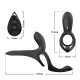 Вібраційне кільце Erospace Men’s Play Vibrating Cock Ring With Clitoral & Taint Stimulation B11