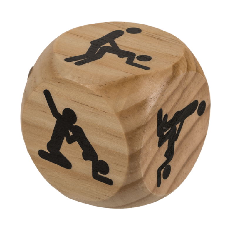 Деревянный кубик OOTB Kama Sutra Wooden Dice, 6x6 см
