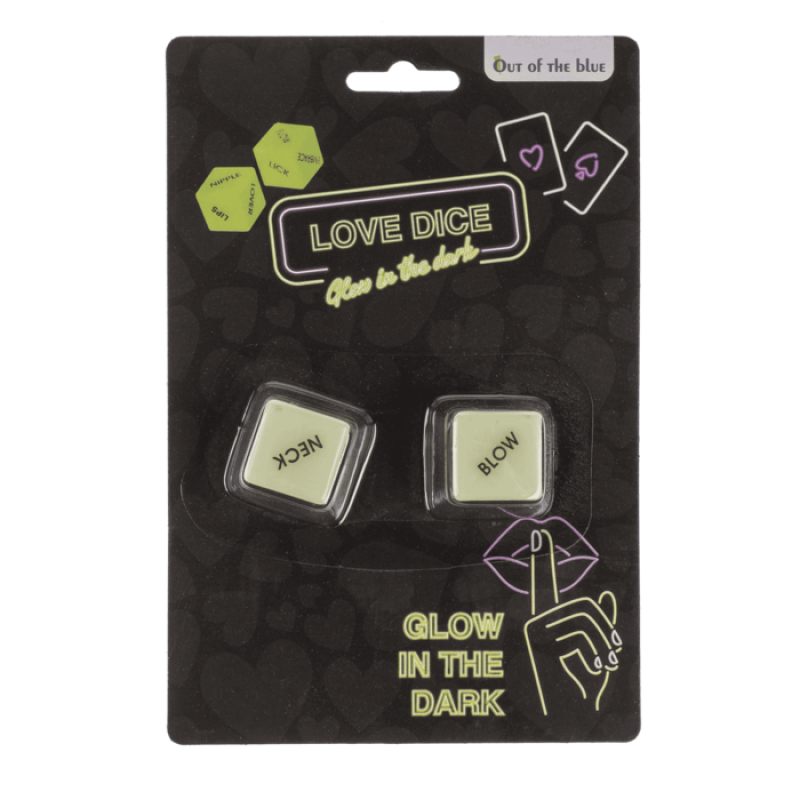 Неоновые кубики OOOTB Love Dice Glow In The Dark, 2 шт.