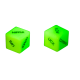 Неоновые кубики OOOTB Love Dice Glow In The Dark, 2 шт.