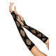 Довгі мітенки Leg Avenue Faux wrap net arm warmers велика сітка Black One size