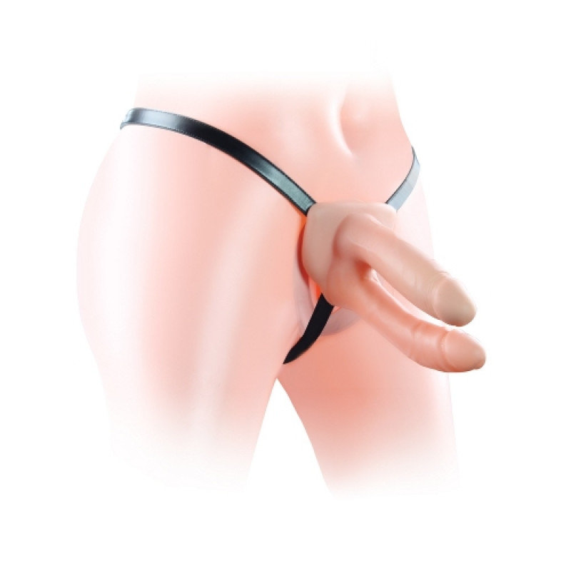 Страпон порожнистий для подвійного проникнення LoveToy Unisex Hollow Double Penetrator