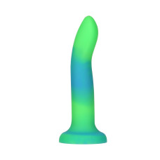 Фалоімітатор, що світиться в темряві, ADDICTION Rave 8 Glow in the Dark Dildo Blue Green, 20,3 см