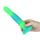 Фалоімітатор, що світиться в темряві, ADDICTION Rave 8 Glow in the Dark Dildo Blue Green, 20,3 см