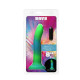 Фалоімітатор, що світиться в темряві, ADDICTION Rave 8 Glow in the Dark Dildo Blue Green, 20,3 см