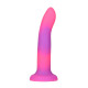Фалоімітатор, що світиться в темряві, ADDICTION Rave 8 Glow in the Dark Dildo Pink Purple, 20,3 см