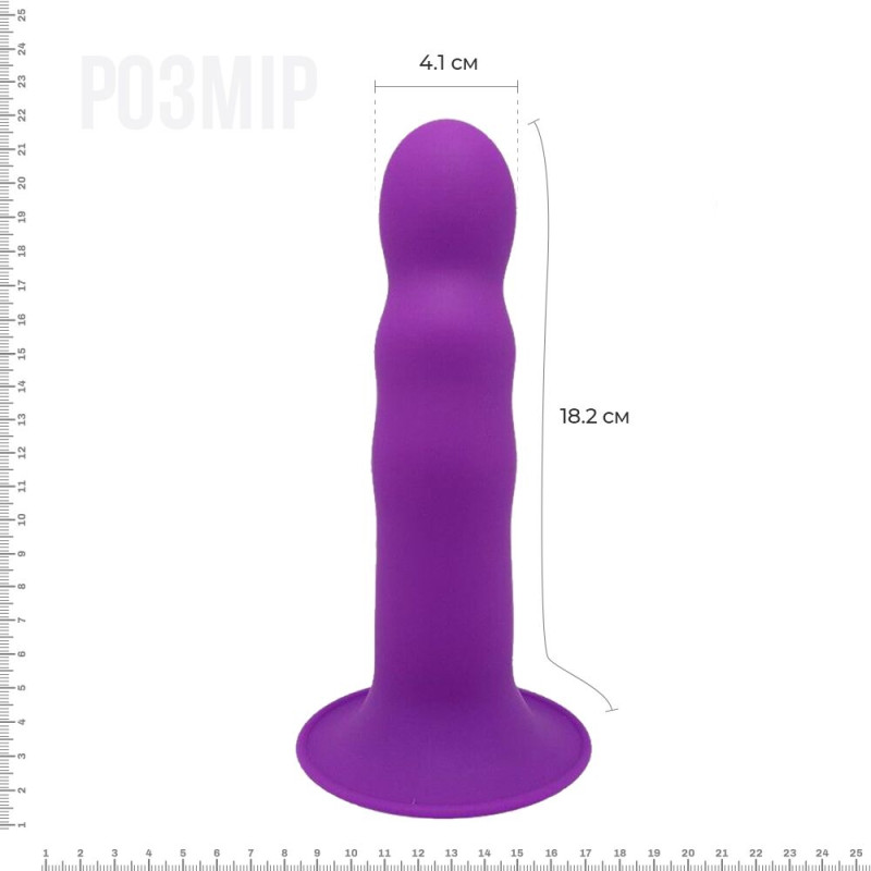 Ділдо з присоскою Adrien Lastic Hitsens 3 фіолетовий