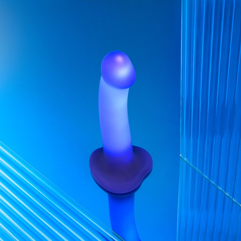 Дилдо, що світиться Strap-On-Me Glow-LED Dildo Purple - M