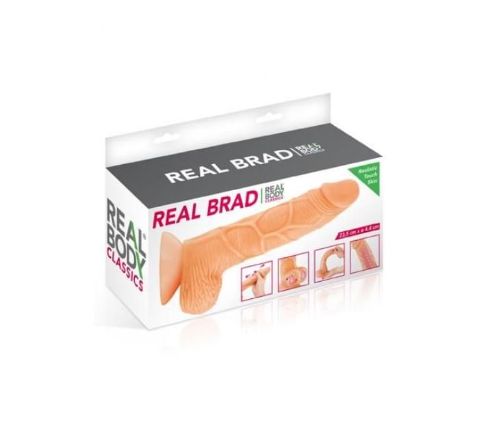 Фаллоимитатор с подвижной крайней плотью Real Body Real Brad