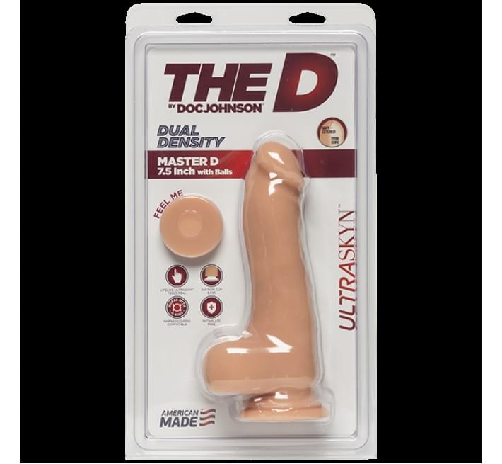 Фаллоимитатор Doc Johnson The D Master D 7.5 Inch With Balls ULTRASKYN