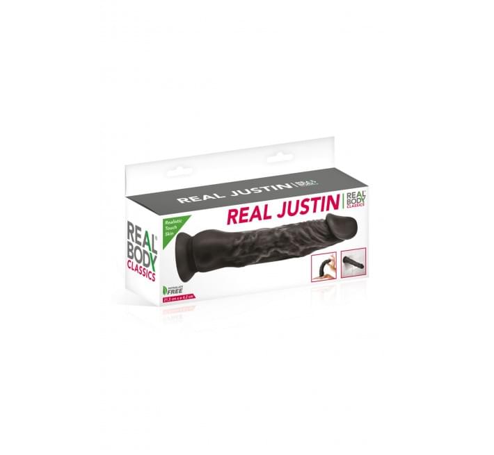 Фалоімітатор із присоскою Real Body Real Justin Чорний