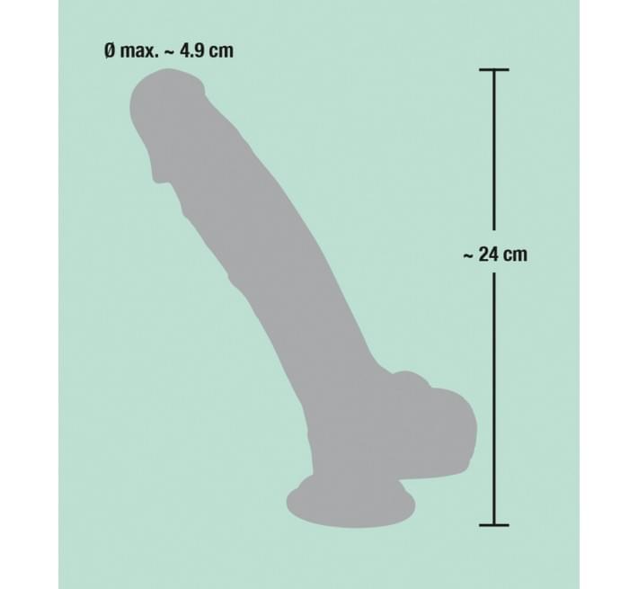 Фаллоимитатор You2Toys с мошонкой Medical Silicone Dildo Телесный 24 см 52669