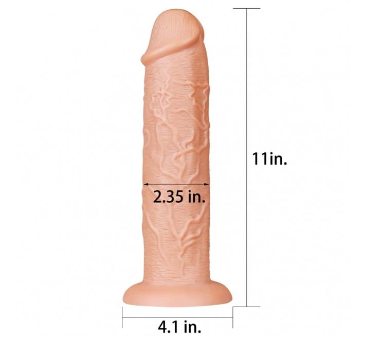 Фалоімітатор LoveToy Realistic Long Dildo 11 Тілесний