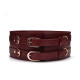 Кожаный пояс для бондажа Liebe Seele Wine Red Waist Cuff, S Size
