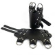 Поножи манжеты для подвеса за ноги Art of Sex Leg Cuffs For Suspension из натуральной кожи Черные