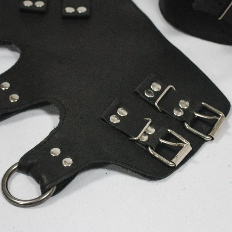Поножи манжеты для подвеса за ноги Art of Sex Leg Cuffs For Suspension из натуральной кожи Черные