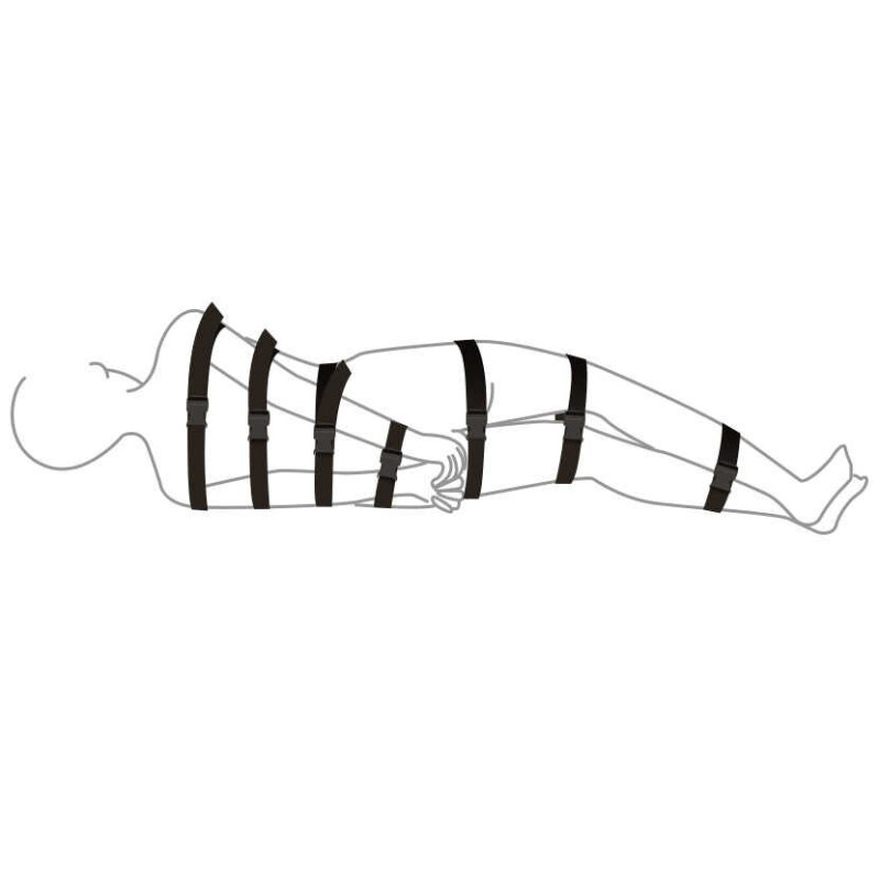 Ремені для бондажу Art of Sex BDSM Bondage Black Night Simple