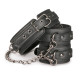Нашийник з поножами EasyToys Leather Collar With Anklecuff чорний