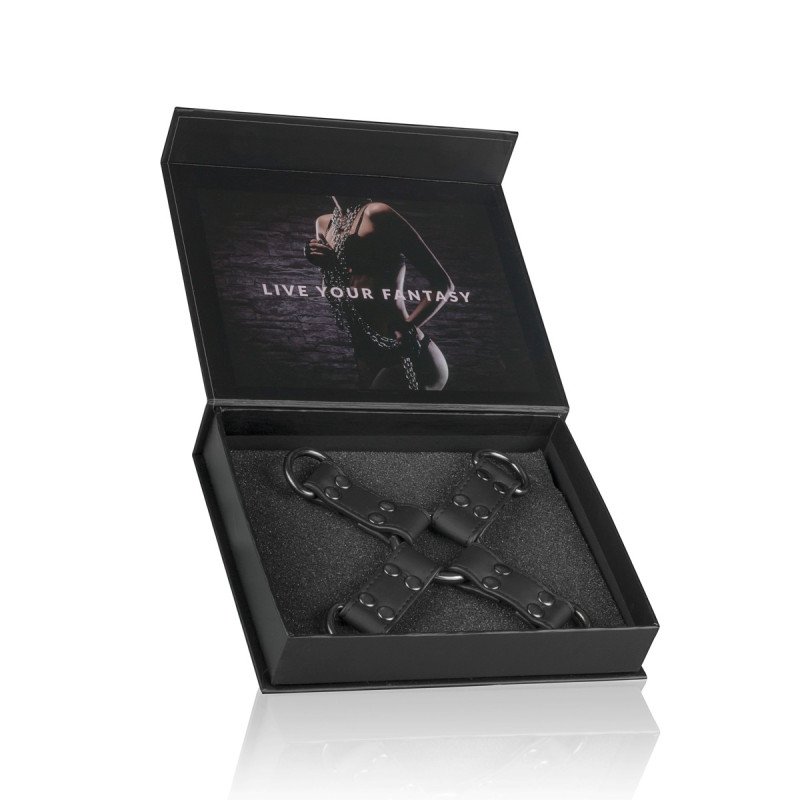 Хрестовина EasyToys Zwarte Kunstleren Hogtie
