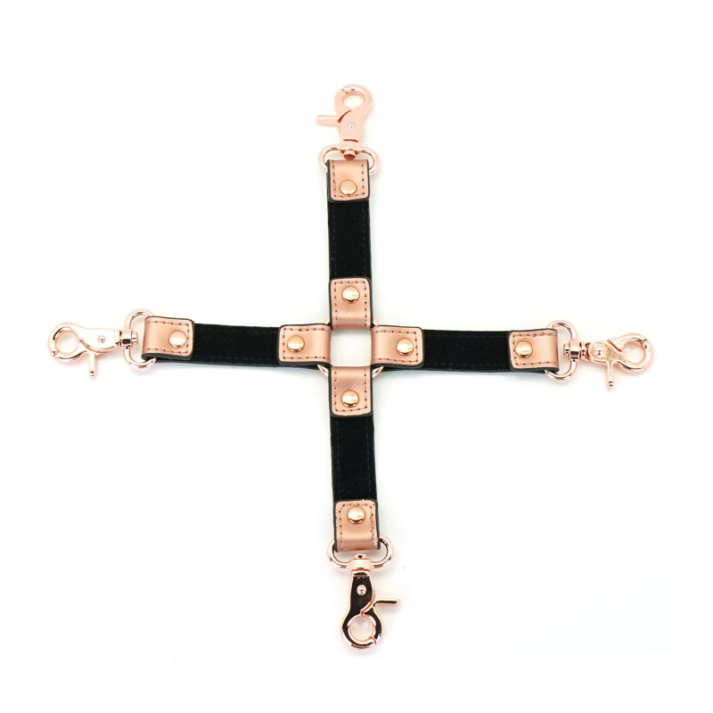 Крестовина для фиксации Liebe Seele Rose Gold Memory Hog Tie, натуральная кожа, розовое золото