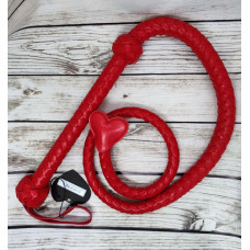 Батіг довгий DS Fetish Whip Long Heart Red