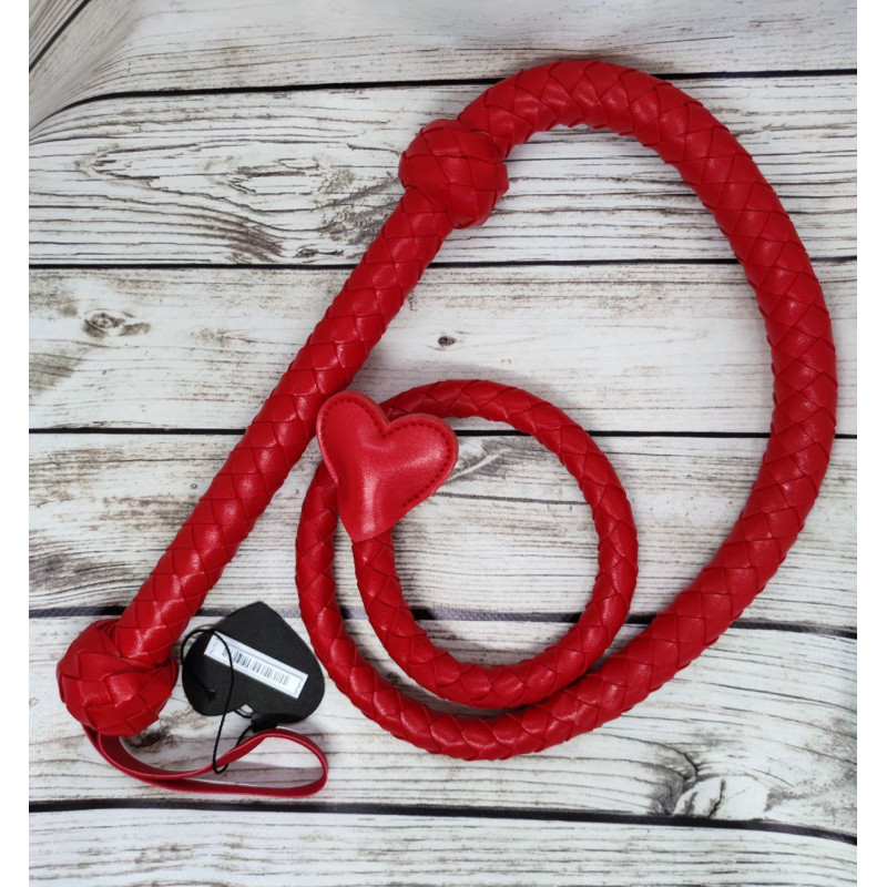 Батіг довгий DS Fetish Whip Long Heart Red