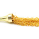 Флогер с кисточкой на цепочке DS Fetish Golden Metal 23 см