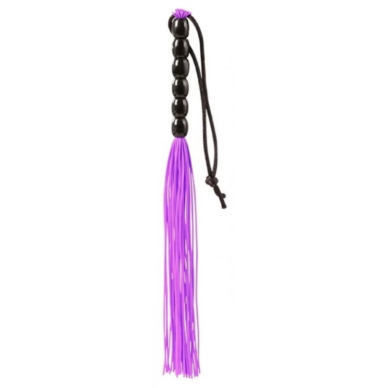 Флогер DS Fetish FLOGGER, 6 шариков, Фиолетовый, ручка 45 см