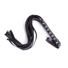 Флогер з шипами DS Fetish Studded flogger black, 55 см