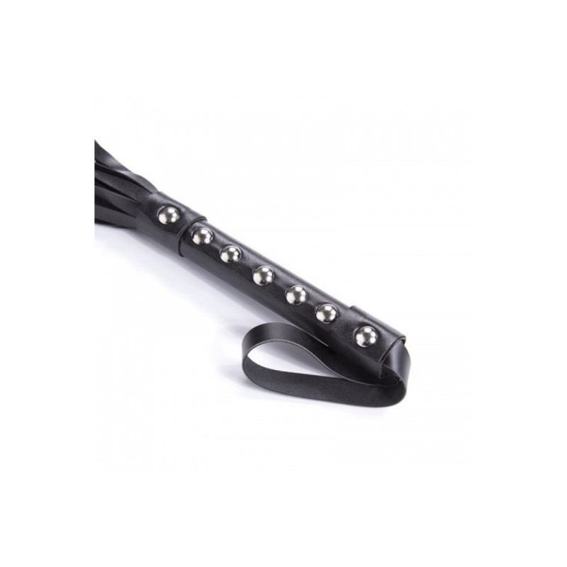 Флогер з шипами DS Fetish Studded flogger black, 55 см