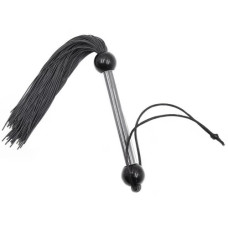 Флогер DS Fetish FLOGGER чорний, прозора ручка, 28 см