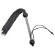 Флогер DS Fetish FLOGGER чорний, прозора ручка, 28 см