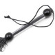 Флогер DS Fetish FLOGGER чорний, прозора ручка, 28 см