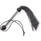 Флогер DS Fetish FLOGGER чорний, прозора ручка, 28 см